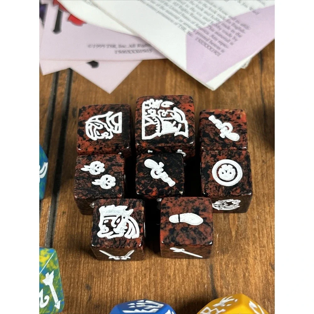 TSR 1995 Dragon Dice Role Playing Game Bag 22 Dice D&D Dungeons‎ Dragons Bag